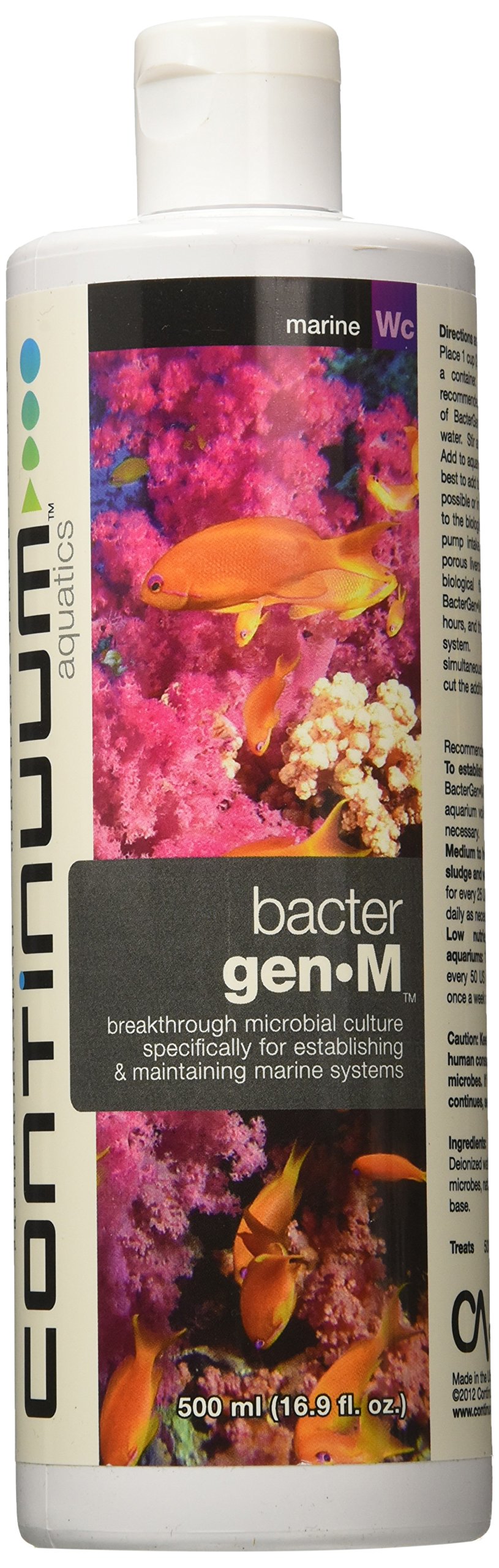 Continuum Aquatics Bacter Gen M - Microbial Bacteria Culture For Establishing & Maintaining Marine Systems