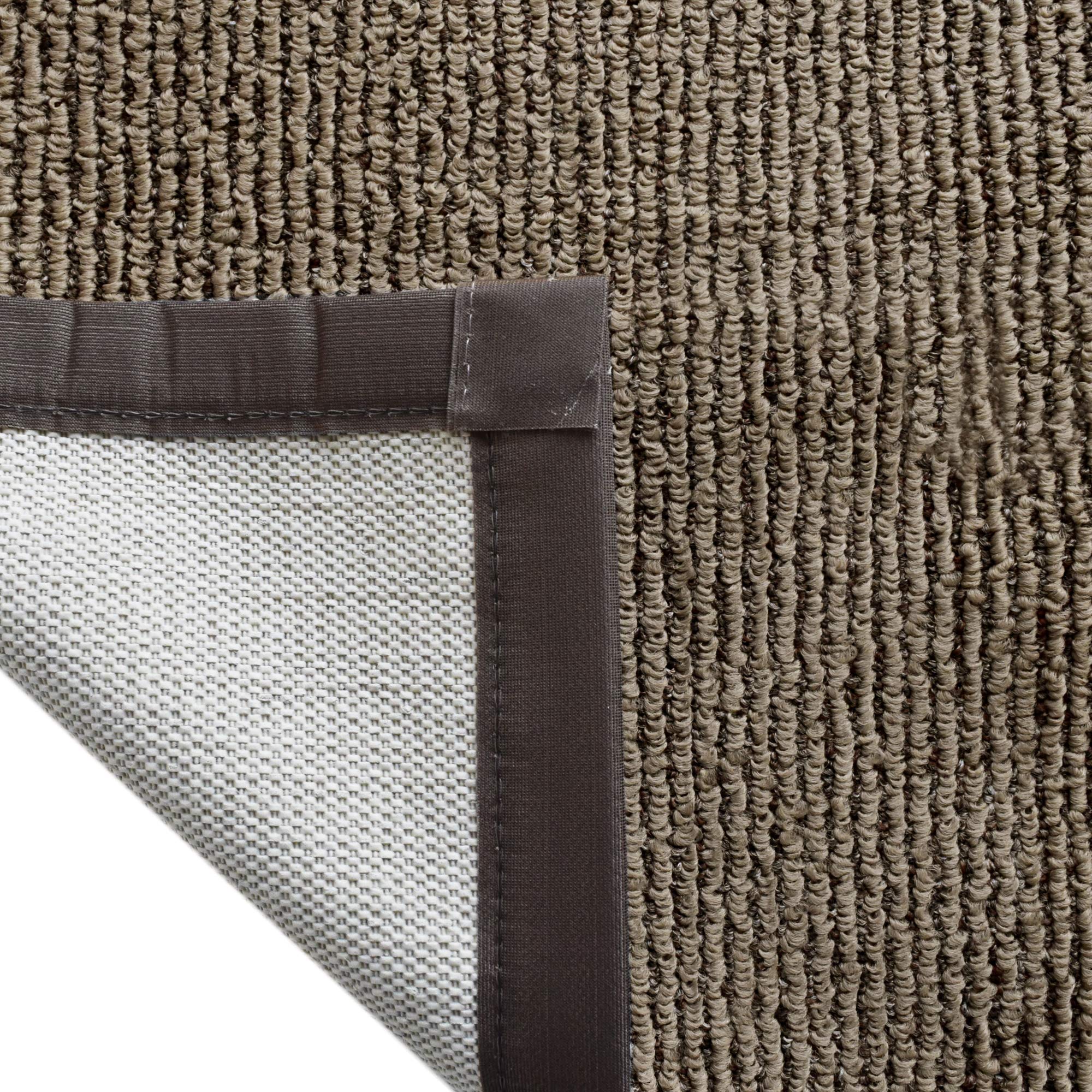 iCustomRug Zara Synthetic Sisal Collection Area Rug and Custom Size Runners, Softer Than Natural Sisal Rug, Stain Resistant & Easy to Clean Beautiful Border Rug in Chocolate 5' x 8'