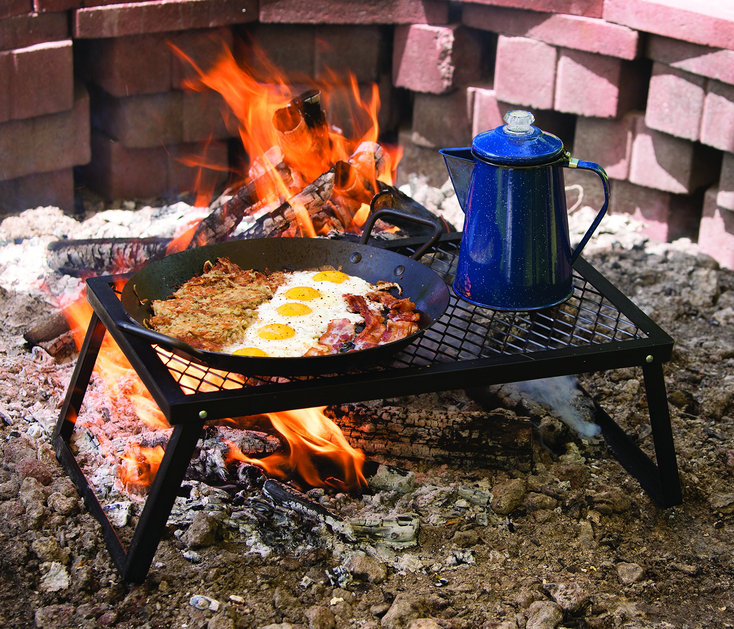 Lodge Pre-Seasoned Carbon Steel Skillet - Use in the Oven, on the Stove, on the Grill, or Over a Campfire - 15 Inch Dual Handle