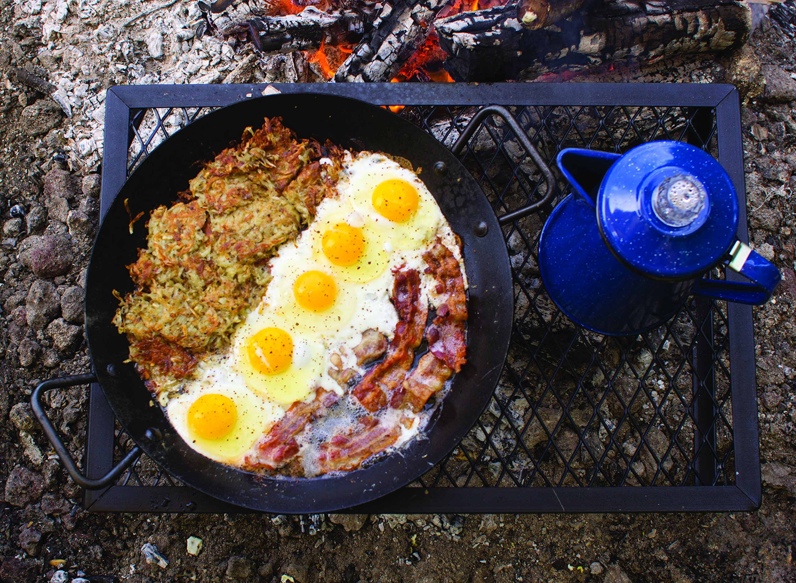 Lodge Pre-Seasoned Carbon Steel Skillet - Use in the Oven, on the Stove, on the Grill, or Over a Campfire - 15 Inch Dual Handle