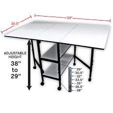 Sullivans 38431 Home Hobby Adjustable Height Foldable Table, 59 x 35.8