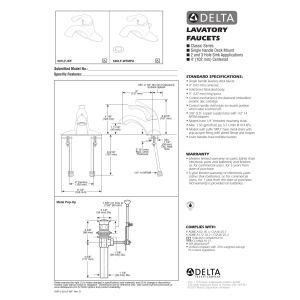 DELTA FAUCET 501LF-WF, 5.00 x 6.50 x 5.00 inches, Chrome