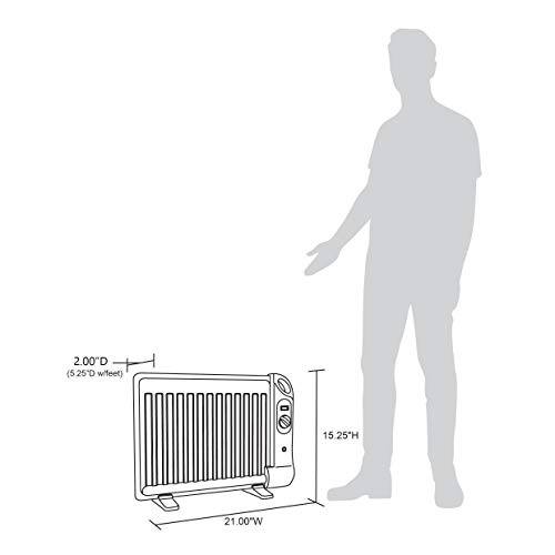 NewAir Portable Heater - 400-watt Under Desk Heater with Slim Fit Design and Silent, Energy Efficient Operation | Ideal for Office, Desk, Home, and More