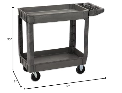 Carlisle FoodService Products UC401823 Bin Top Utility / Service Cart, 500 Pound Capacity, 40" x 17" x 33 Inch (L x W x H), Gray