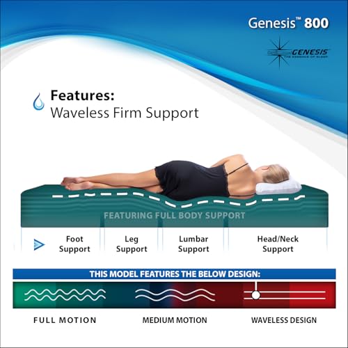 InnoMax Genesis 800 Ultra Waveless Lumbar Support Waterbed Mattress, Queen