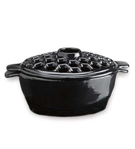 plow & hearth 33884-bk steamer, 12.01 x 9.69 x 5.2 inches, black