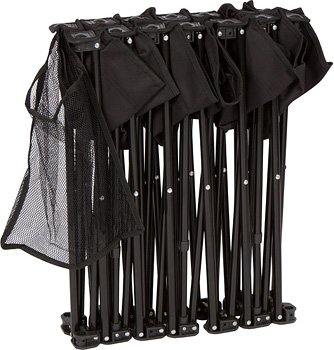 Trademark Innovations Portable 6-Seater Folding Team Sports Sideline Bench (Black)