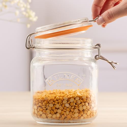 Kilner Square Swing Top Glass Jar | 1L