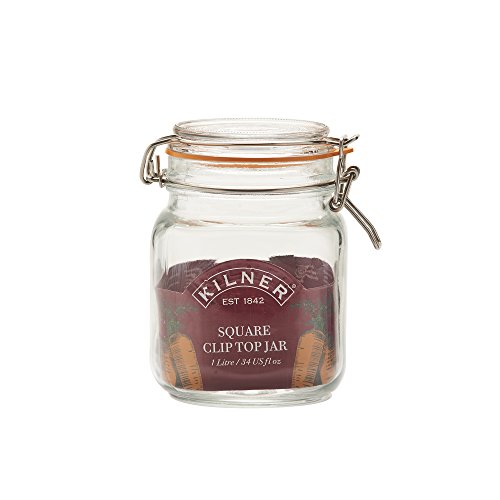 Kilner Square Swing Top Glass Jar | 1L