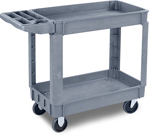 Carlisle FoodService Products UC401823 Bin Top Utility / Service Cart, 500 Pound Capacity, 40" x 17" x 33 Inch (L x W x H), Gray