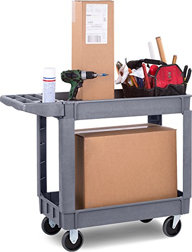 Carlisle FoodService Products UC401823 Bin Top Utility / Service Cart, 500 Pound Capacity, 40" x 17" x 33 Inch (L x W x H), Gray