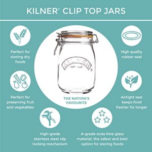 Kilner Square Swing Top Glass Jar | 1L