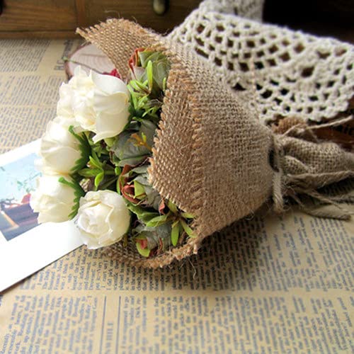 AK TRADING CO. 40" Wide x 5 Yards (15 Feet) - Multipurpose Natural Burlap Fabric - for Decorations, Crafts, Home, Weddings, Table Linens, Landscaping, Plants & Tree Covering and More.