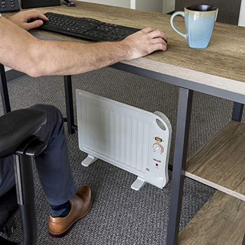 NewAir Portable Heater - 400-watt Under Desk Heater with Slim Fit Design and Silent, Energy Efficient Operation | Ideal for Office, Desk, Home, and More