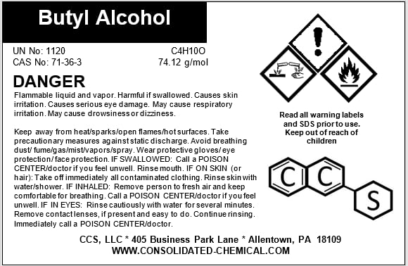 Butyl Alcohol (Butanol) High Purity (500mL (32 Fl Oz))