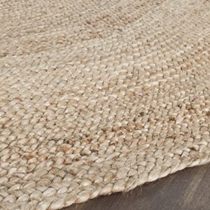 SAFAVIEH Cape Cod Collection Area Rug - 5' x 8' Oval, Natural, Handmade Flat Weave Jute, Ideal for High Traffic Areas in Living Room, Bedroom (CAP252A)