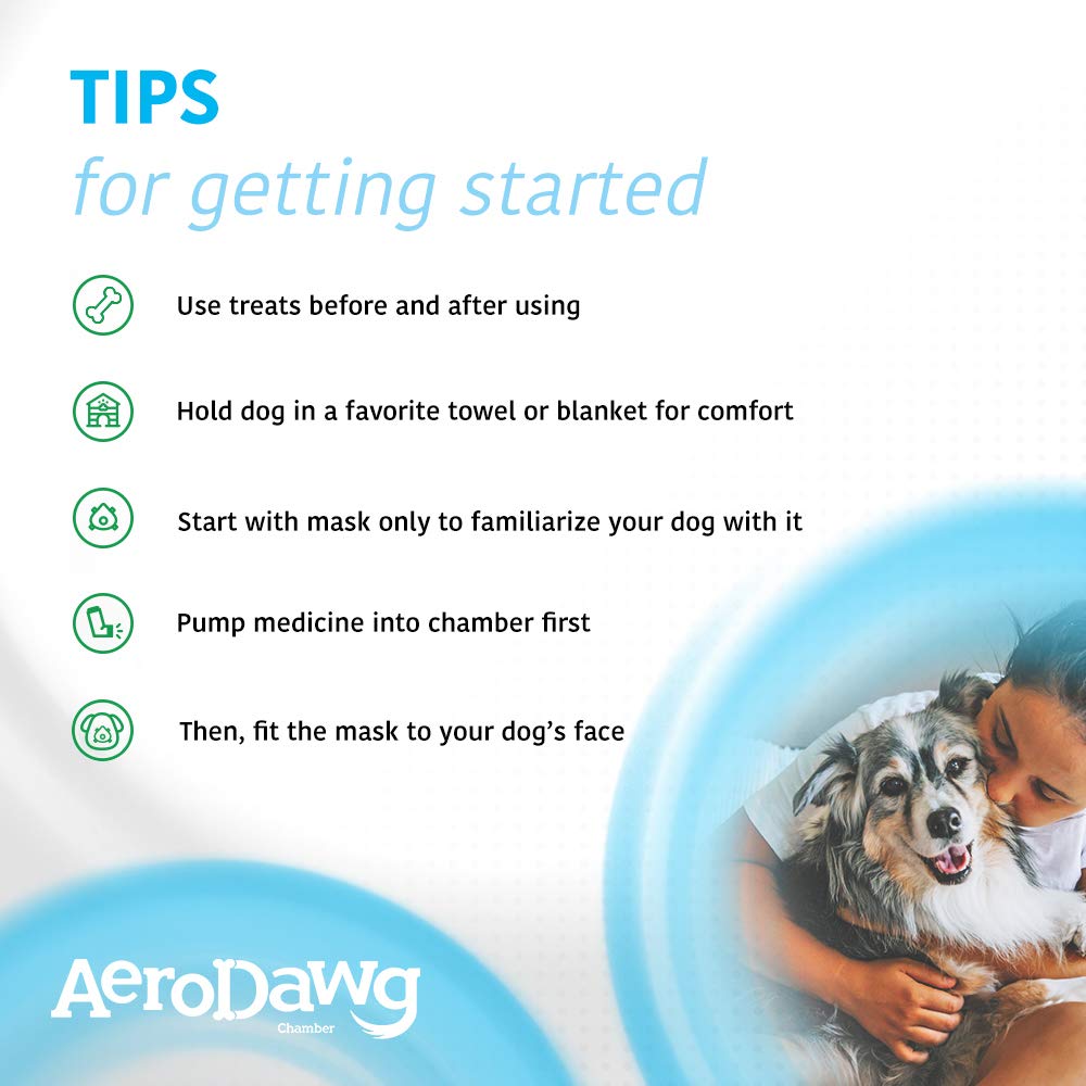 AeroDawg The Original Canine Aerosol Chamber Inhaler Spacer for Medium & Large Dogs with Exclusive Flow-VU Indicator