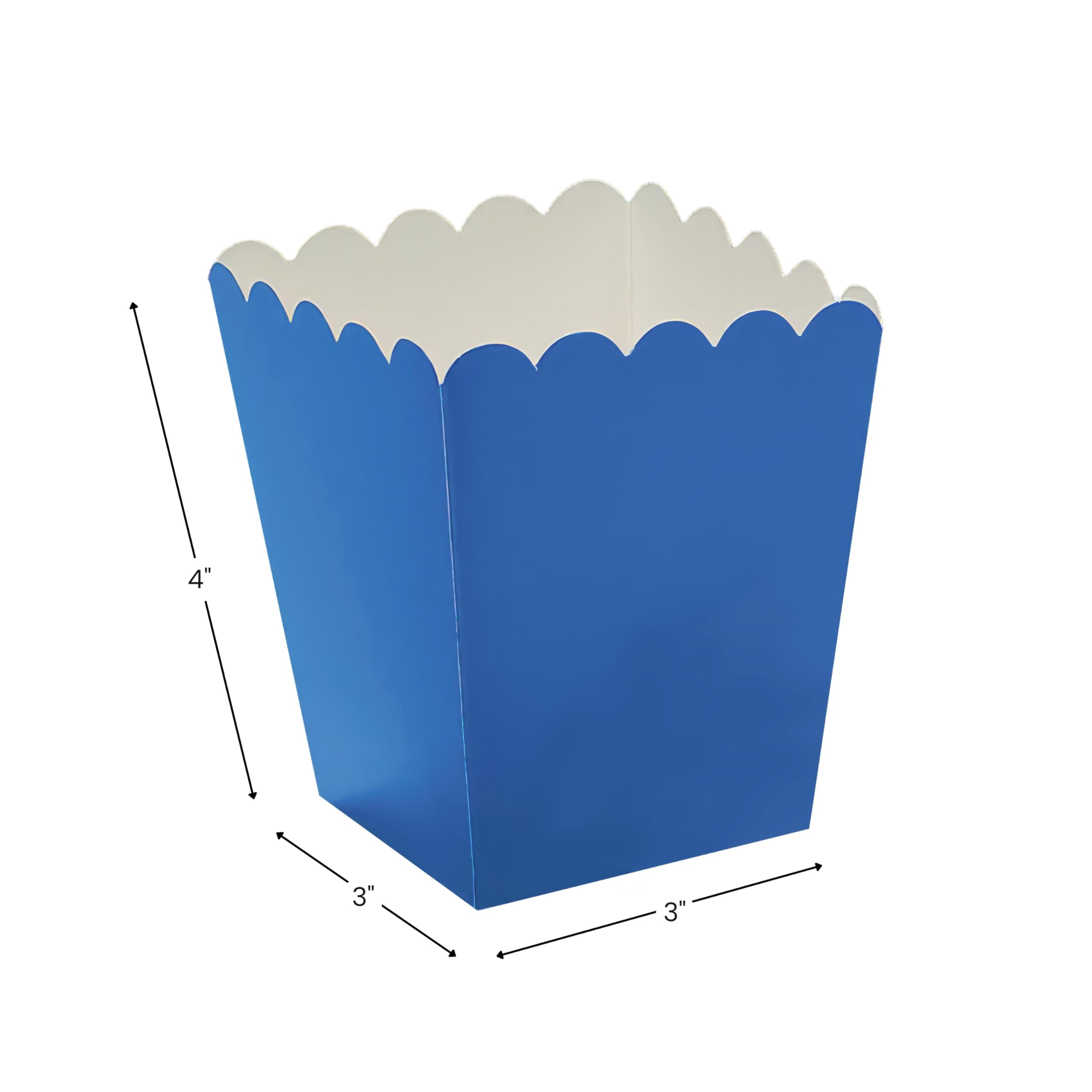 Mini Blue Popcorn Boxes (24 pc) - Party Supplies - Containers & Boxes - Paper Boxes - 24 Pieces