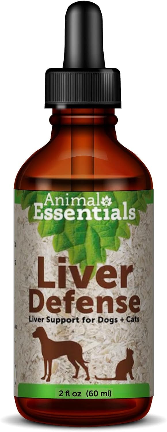 Animal Essentials Liver Defense for Dogs & Cats - Liver Support, Milk Thistle, Dandelion, Liquid Supplement, Detox Blend, Liver Cleanser - 2 Fl Oz