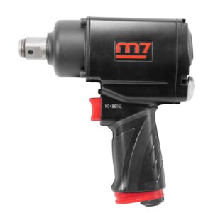 m7 nc-6236q air impact wrench, 3/4-inch air impact gun with forward-reverse switch, high torque wrench with twin hammer clutch, ergonomic pneumatic impact wrench, air tool for auto mechanics