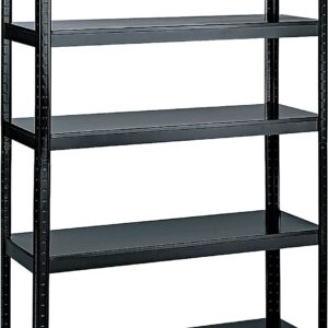 Safco Products 5244BL Boltless Steel Shelving 48" W x 24" D x 72" H, Black