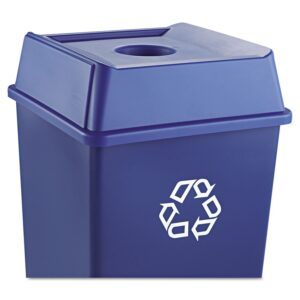 Rubbermaid 2791BLU Untouchable Bottle & Can Recycling Top, Square, 20 1/8 x 20 1/8 x 6 1/4, Blue