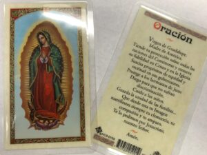 holy prayer cards for the virgen de guadalupe (our lady of guadalupe) in spanish