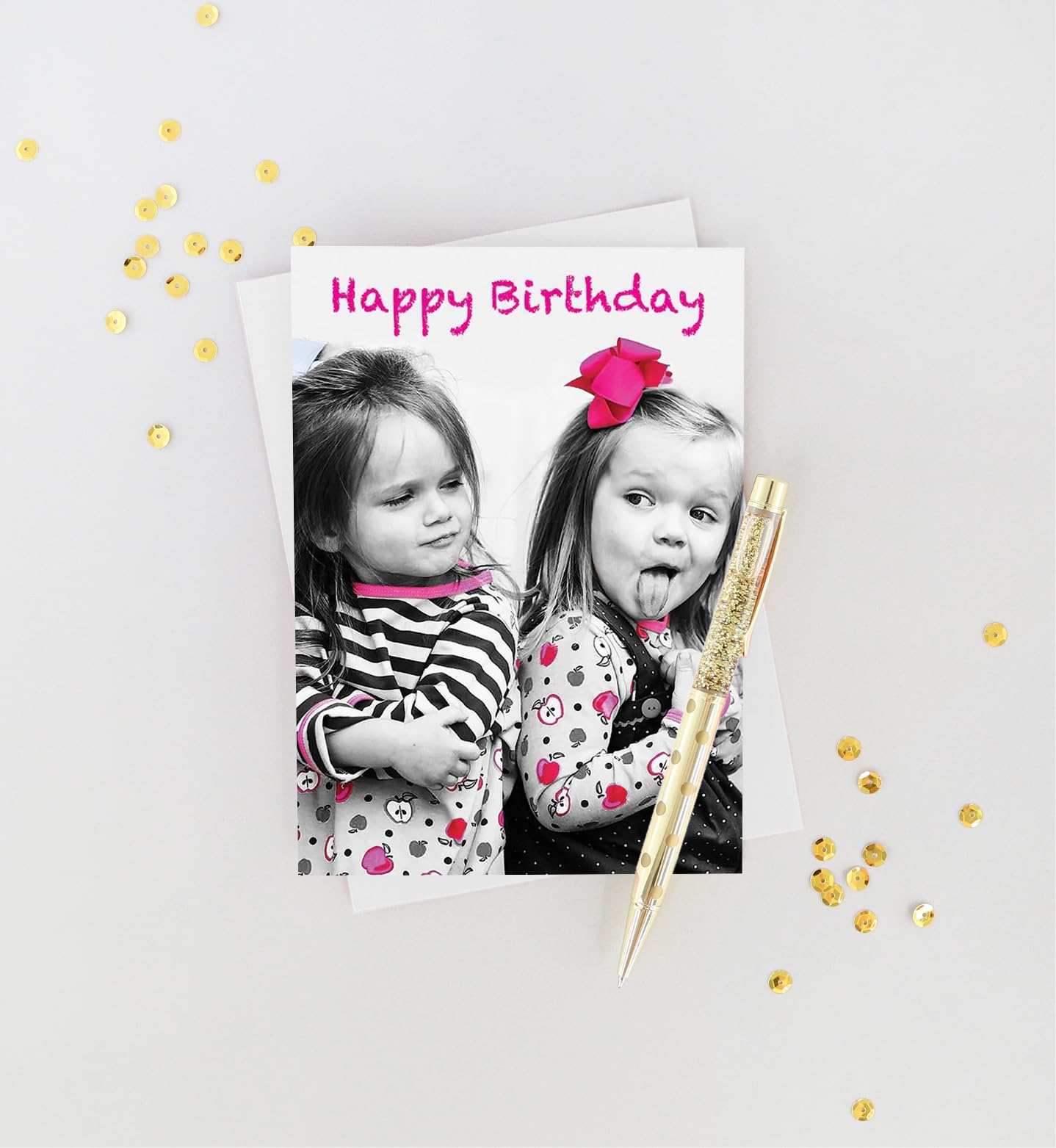 Graphique BFF’s Birthday Card | Funny Card for Best Friend | Embellished with Glitter Accents | Color-Coordinated Envelope | 5" x 7"