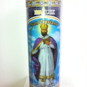 Saint Cipriano (San Cipriano) 7 Day Unscented Candle in Glass