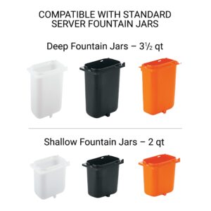 Server Products 80310 Clear Plastic Fountain Jar Hinged Lid, for Condiment Dispenser Jars, Compatible with Standard Server Fountain Jars