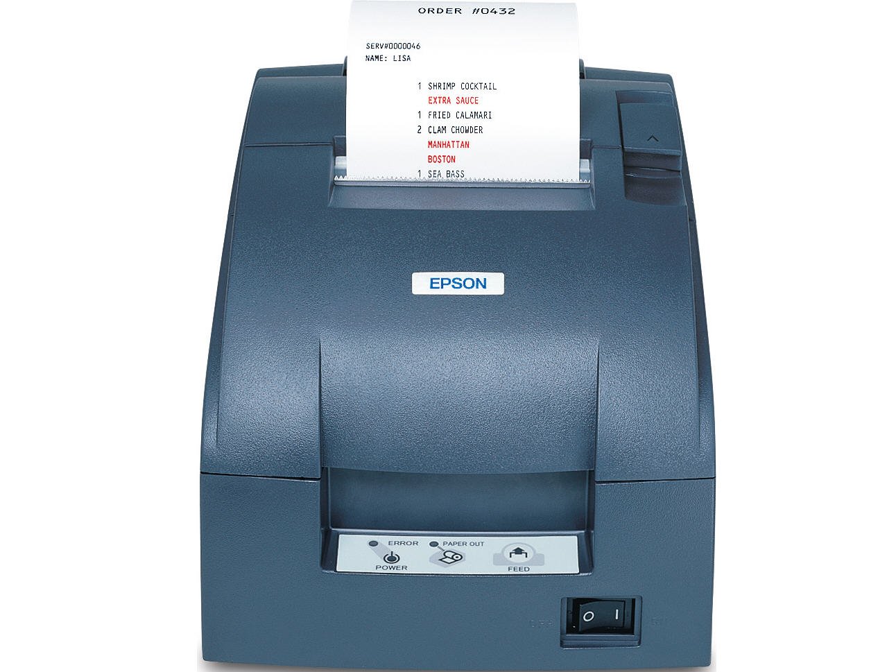 Epson C31C515A8761 Dot Matrix Receipt Printer, TM-U220D, USB, No Auto Cutter, RoHS Compliant, Epson Dark Gray