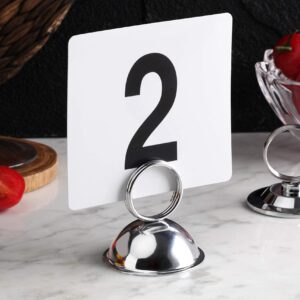 New Star Foodservice 23398 Ring-Clip Table Number Holder/Number Stand/Place Card Holder, Set of 12, 1.5-Inch