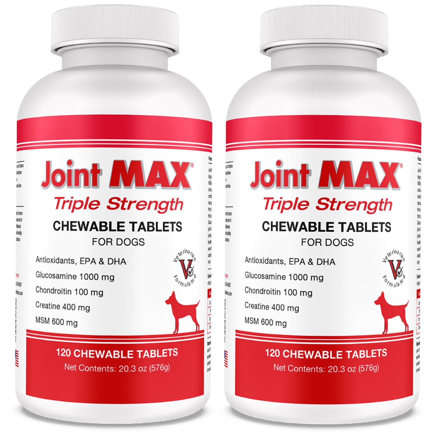 Joint Max PHS Triple Strength (TS) Chewable Tablets for Dogs - 2-Pack - 240 Tablets