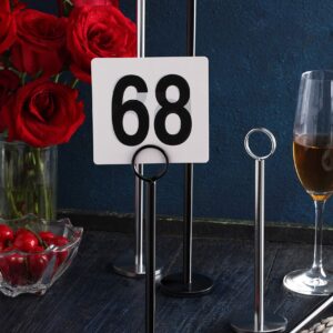 New Star Foodservice 23244 Ring-Clip Table Number Holder/Number Stand/Place Card Holder, 12-Inch, Set of 12