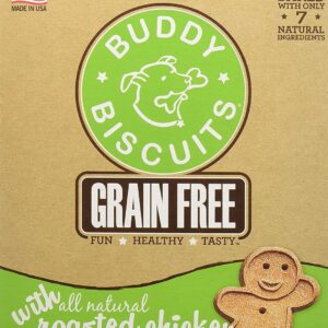 Buddy Biscuits 14 oz Box of Grain-Free Crunchy Dog Treats Made with Natural Roasted Chicken