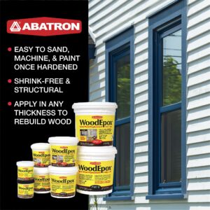 Abatron WoodEpox Kit - 2 Quart - 2-Part Structural Epoxy Adhesive Filler - Wood Filler Putty