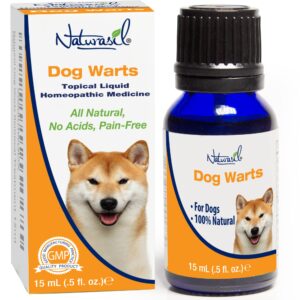 all-natural dog warts remover by naturasil — pure thuja & plant extracts for topical wart & skin blemish remover on pets | fast-acting, gentle & pain-free | no acids | safe for dogs 3+ months | 15ml