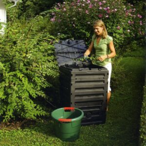 Exaco 628001 Eco Basic Compost bin, 120-Gallon, Black