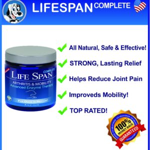 LifeSpan Systemic Enzymes for Dog Arthritis, Mobility, and Pain Relief