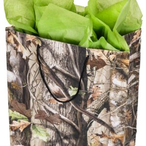 Havercamp Next Camo Party Gift Bag | 1 Count | Great for Hunter Themed Party, Camouflage Motif, Birthday Event, Graduation Party, Father's Day Celebration