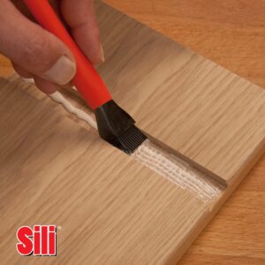 Sili Non-Stick 1" Wood Glue Brush | Silicone Glue Brush Wood Glue Applicator | Easy Clean Glue Brushes for Woodworking, Arts, Hobby | Silicone Glue Spreader Wood Glue Brushes for Crafts