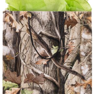 Havercamp Next Camo Party Gift Bag | 1 Count | Great for Hunter Themed Party, Camouflage Motif, Birthday Event, Graduation Party, Father's Day Celebration