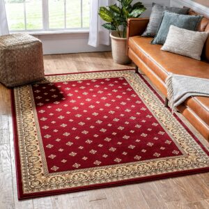 well woven barclay hudson terrace red traditional area rug 5'3" x 7'3"