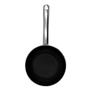 Pentole Agnelli ALSA111BS28 Platinum Countersunk High Pan for Jumping, with Stainless Steel Tubular Handle, 28 cm, Silver