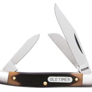 Folding Knife, 3 Blades, 2 In, Brown