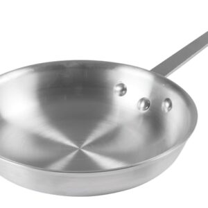 Winco AFP-10A Commercial-Grade Aluminium Fry Pan/Skillet, 10", Silver