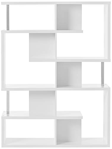 Coaster 5-Tier Bookcase White and Chrome