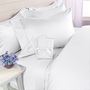 elegance linen 1500 thread count king/cal-king size egyptian quality 3pcs duvet cover, white