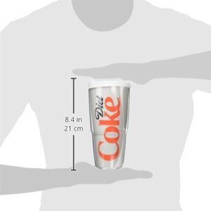 Tervis Plastic, Coca-Cola - Diet Coke Tumbler with Wrap and Frosted Lid 16oz, Clear