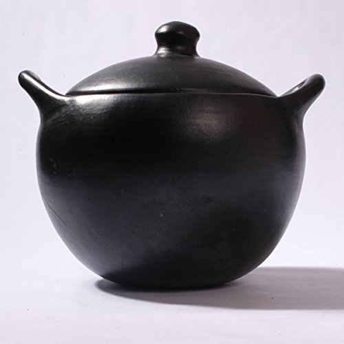 Ancient Cookware, Rounded Chamba Clay Soup Pot, Large, 6 Quarts